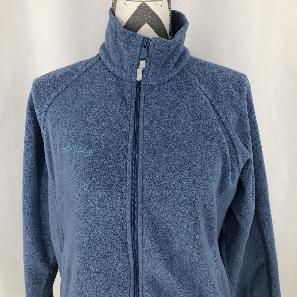 Columbia Benton Springs Fleece Full Zip Light Blue Jacket WL6114 Medium